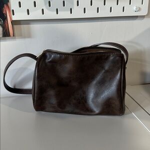 Brandy Melville Brown PU Leather Crossbody Bag